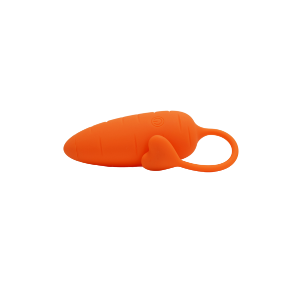 CARROT, Un Œuf vibrant avec télécommande, couleur et forme "Carotte" en silicone médical 